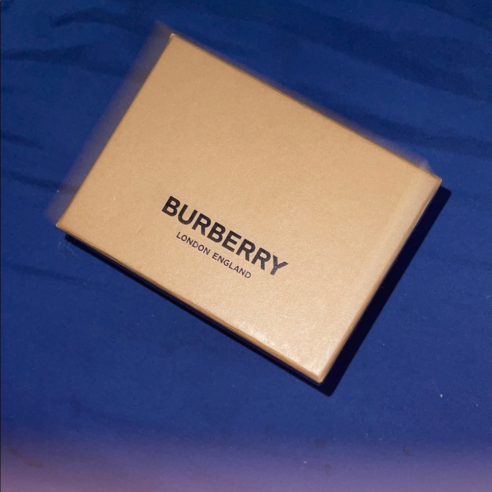 Burberry Tan Box on Blue